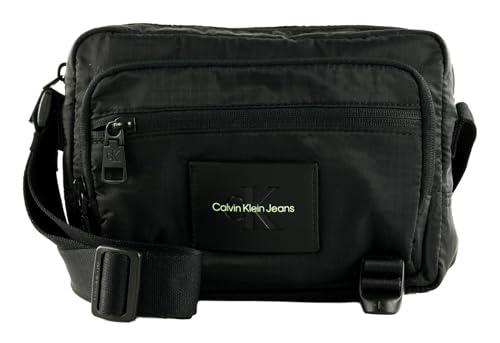 Calvin Klein Jeans Men's Sport Essentials U Camerabag21 L Crossovers, Black/Sharp Green, One Size