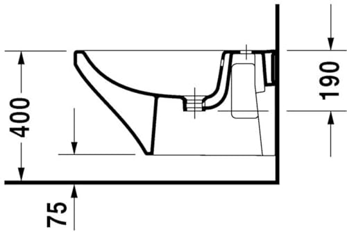 Duravit 2286150000 Duravit 2286150000 DuraStyle Wall Mounted Ceramic Bidet - Less Faucet thumbnail 4
