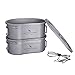 iBasingo 300ml + 600ml Set De Ollas De Camping De Titanio TazóN Ultraligero Cantina PortáTil Utensilios De Cocina De Picnic Kit De Cocina De Cocina para Senderismo Al Aire Libre Ti15123I