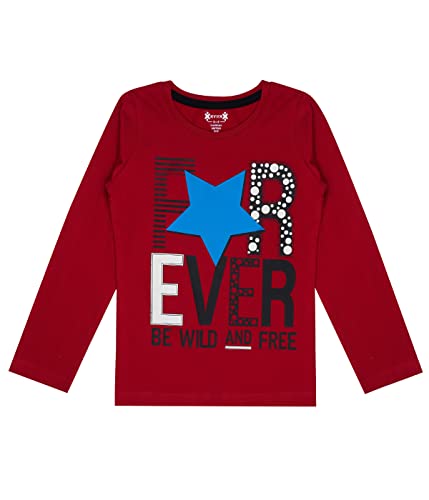 Image of KYDA KIDS 100% Cotton Girls Full Sleeve Printed T-Shirt,Regular fit Round Neck Tops
