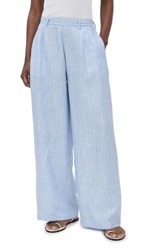 Women's Swimwear Summer Stripe Linen The Getaway Pant Swimsuit Cover Up