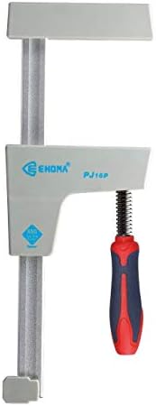 EHOMA Parallel Jaw F Clamp with component handle, Woodworking, DIY Projects, Anti-Slip System Patented, 6"-24" Capacity, 3 1/8" Throat Depth, 440lb max clamping force, (Blue/red Handle Series)