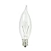 6 Bulbrite 460310 KR10CFC/25 10-Watt Dimmable Krypton Krystal Touch Flame Tip CA8 Chandelier Bulb Candelabra Base Clear