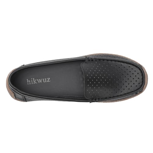 Image of Women's Comfortable & Lightweight Leather Loafers Slip-Ons Driving Walking Mocs Boat Shoes Cute Business Casual Dress Shoes Work Flats for Women