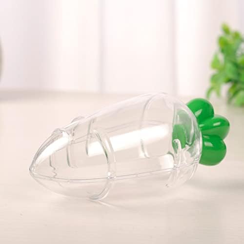 New Carrot Shape Chocolate Candy Box Creative Plastic Storage Box Bag Wedding Favor Gift Boxes Eco-Friendly Baby Birthday Party (F)