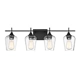 Savoy House 8-4030-4-13 Octave Bohemian Clear Glass Bathroom Vanity Wall Light, 4-Light 240 Total Watts, 10