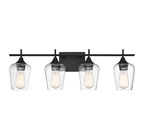 Savoy House 8-4030-4-13 Octave Bohemian Clear Glass Bathroom Vanity Wall Light, 4-Light 240 Total Watts, 10
