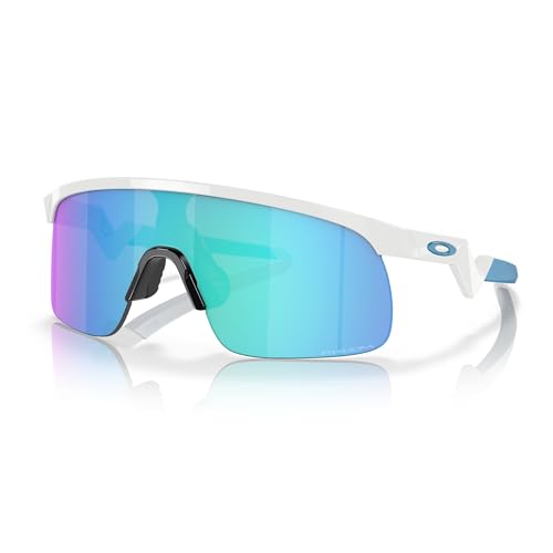 Oakley Child Sunglasses Polished White Frame, Prizm Sapphire Lenses, 0MM