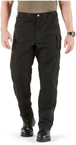 5.11 Tactical Cargo Pants for Men, Taclite Pro Ripstop Mens Work Pant, Lightweight Performance, Black, 34W x 32L, Style 74273ABR