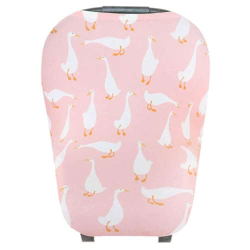 Image of Copper Pearl Multi-Use Cover: Car Seat Covers, Nursing Cover, and Stroller Cover for Sun - Stretchy Fabric, All-Season Use, Stylish Designs, Easy Access for Moms - Goosie