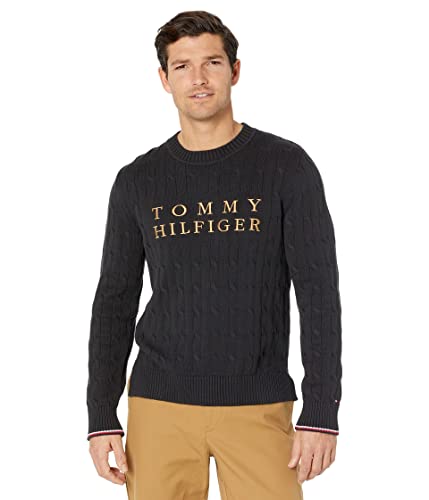 Tommy Hilfiger Men's Adaptive Seated Fit Signature Crewneck With Velcro Closure