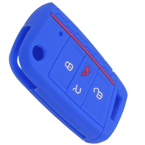 Housse en silicone pour clé VW Golf 7 MK7 et Polo 2016-2017 protège-télécommande 4 boutons