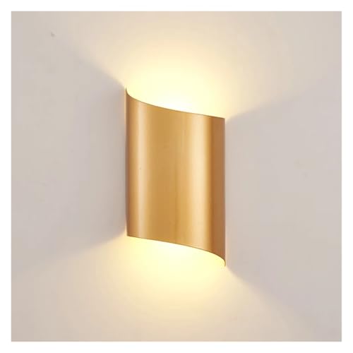 Lámpara de pared LED moderna en oro con luz blanca fría para decoración interior de pasillos