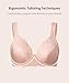 EvesLace Soft Lace Minimizer Bras for Women Underwire Plus Size Full Coverage Bras Unlined Sexy Bra Light Pink 34D