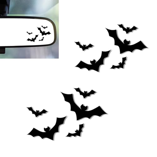 2Pcs Bat Car Mirror Decal