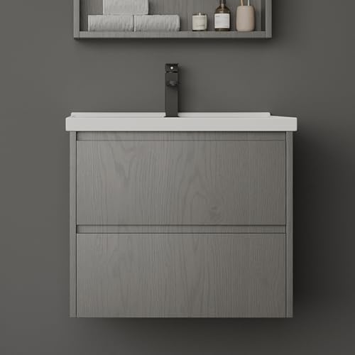 AmpleCharmic 24'' Bathroom Vanity with Sink Combo, Wall Mounted Small