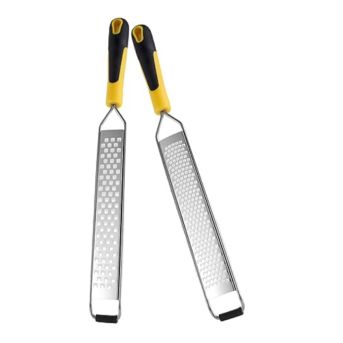 FELTECHELECTR 2pcs Stainless Steel Cheese Grater for Slicer Shredder Shred Carrots Non-slip Handle