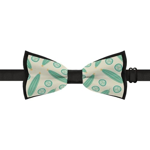 GoasNei Cucumber Pattern(3) Bow Tie for Men Adjustable Necktie Funny Tie Neck Ties for Weddings Party