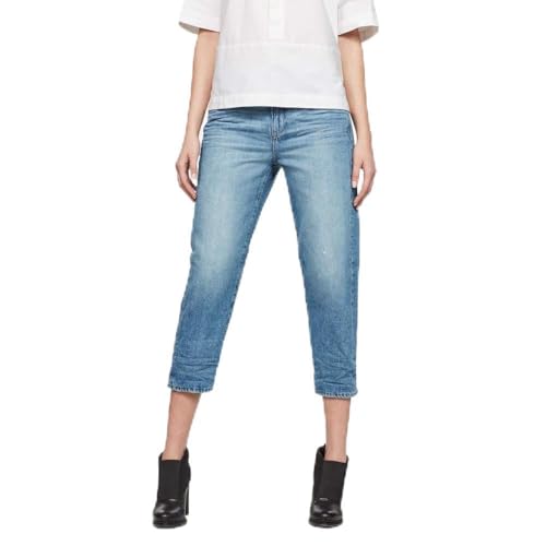 G-STAR RAW Damen 3301 High waist Boyfriend Jeans, Blau (lt aged small destroy D07426-9436-9260), 28W / 32L
