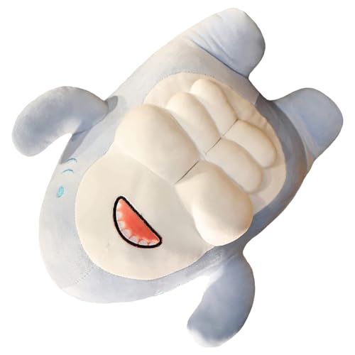 Peluche requin géant bleu pour décorer votre salon et accompagner vos moments de lecture