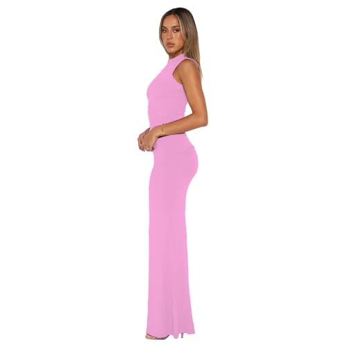 Skirt Sets Women 2 Piece Outfits Summer Going Out Y2K Outfits Two Piece Sleeveless Tank Crop Top Bodycon Maxi Skirts3