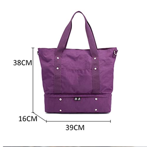 Nylon Travel Bag Ladies Carry Fitness Travel Tote Shoulder Bag Large Capacity Weekend Tote2