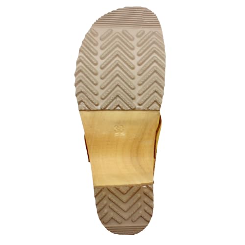 Image of Bjork Maja Wood Open Back Leather Clogs