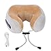 Oreiller électrique en Forme de U, Soulagement Instantané de la Douleur au Cou, Masseur électrique à Haute Fréquence pour le Cou, Oreiller de Soutien du Cou, Oreiller de Voyage, Oreiller en(Gris)
