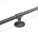 DIYHD 11FT Stair Black Pipe Handrail with 3 Wall Mount Supports,Rustic Black,Round Corner Style