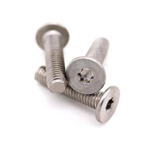 lW 50Pcs M2-M3 304 Stainless Steel CM Six-Lobe Torx Ultra Thin Super Low Flat Wafer Head Bolt Screw(6mm,50pcs M2.5)
