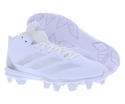 Image of adidas Adizero Impact.2 Md Mens Shoes Size 13, Color: Cloud White /Silver Metallic /Cloud White