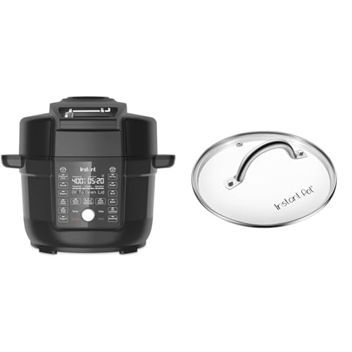 Instant Pot Duo Crisp Ultimate Lid 13-in-1 Air Fryer and Pressure Cooker (6.5 Quart) + Tempered Glass Lid (9-Inch)