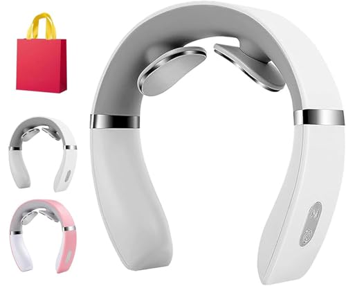 Blood Pressure Reducing Automatic Massager with Heat & 16 Intensity Levels, Cervical Massager for Neck Pain, Ergonomic Wearable for Muscle Relaxation, Home/Office/Travel Device