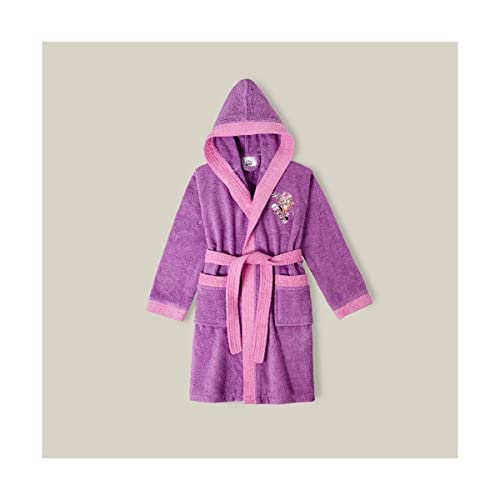 Albornoz Infantil Lila 100% algodón - Talla:10-12 años