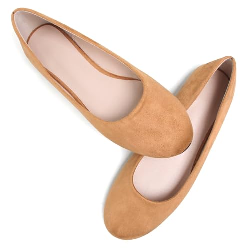 Image of Dear Time Women's Flats Comfortable Slip On Ballet Flats Soft Solid Casual Shoes