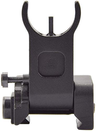 Gocheer Tactical Flip Iron Sight es Compatible con los rieles Picatinny y Weaver, Conjunto de Soporte de mira Delantero y Trasero Negro