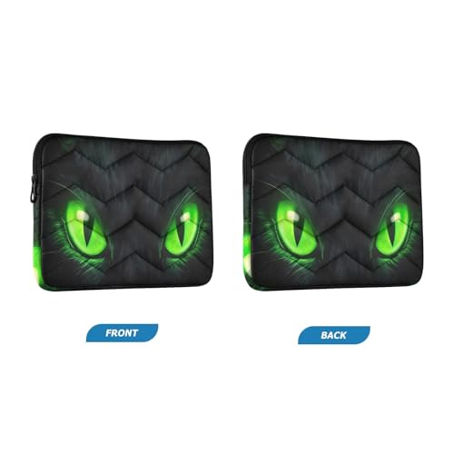 Funda para portátil 13-14 pulgadas ojos de gato verde impermeable miniatura 2