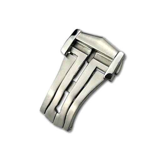 Deployment Watch Buckle Folding Clasp 16mm 18mm 20mm for Leather Strap Rubber Band 316L Steel Black Silver Accessories