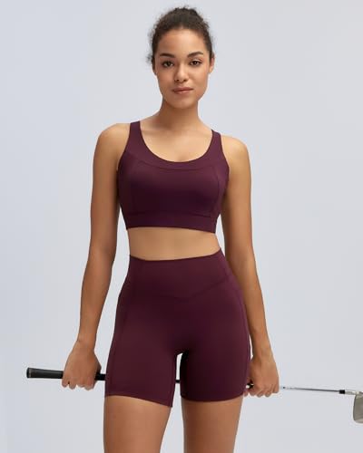 Image of RUNNING GIRL High Impact Sports Bras for Women,Racerback Running Bra Workout Crop Tank Tops Longline Sports Bra Push up