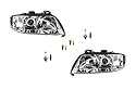Johns, Scheinwerfer Halogen passend für Audi A6 4B 01/97-09/99 Leuch. Satz Links Rechts