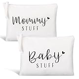 New Mom Gifts Mommy and Baby Bag Canvas Pouch Pregnancy Gifts for Expecting Mom Baby Shower Gifts Mom to be Gifts