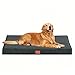 WAVVE Cama Perro Extra Grande Ortopédica 112x81x7.6 cm, Colchon Perro Impermeable Lavable Desenfundable, Colchoneta Perro con Espuma De Caja De Huevos, Irrompible Dog Bed XXL, Gris