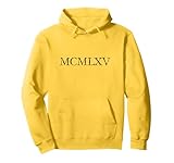mcmlxv annata nel 1965 (nero antico) regalo 60 compleanno felpa con cappuccio
