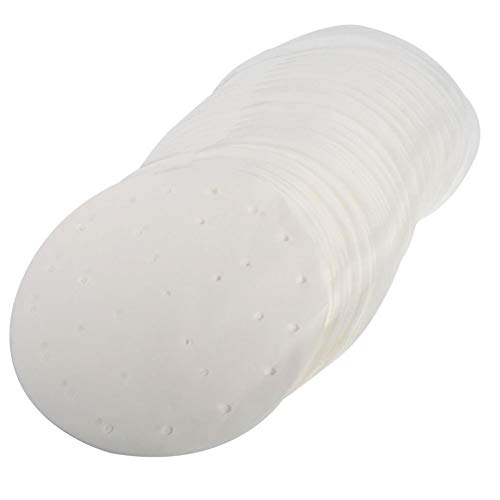 PiniceCore 50pcs Bamboo Steamer Dim Sum Paper Non-stick Under Steam Mat Home Kitchen Restaurant Steamer Mat for Bamboo Steamer/steamer Inserts Cooking Accessories