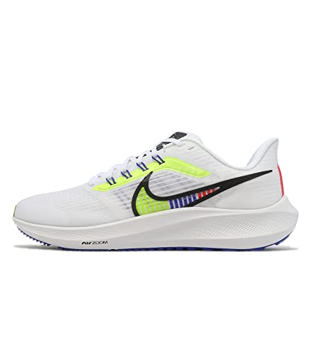 Nike Men's Air Zoom Pegasus 39 Running Shoe, White/Black-Summit White-Volt, 11 M US