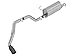 Borla 140801BC S-Type Cat-Back Exhaust System 3.5 in. Pipe 5 in. Tip Single Round Rolled Angle Cut Black Chrome Truck Side Exit T-304 Stainless Steel S-Type Cat-Back Exhaust System