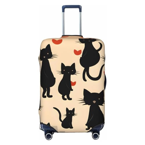 Happy Walking Kitty Print Fashionable Suitcase Cover Personalized Luggage Protector for Travel and Business