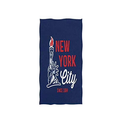 Mnsruu New York City Statue of Liberty Serviette de bain souple pour hôtel spa et salle de sport 76 x 38 cm