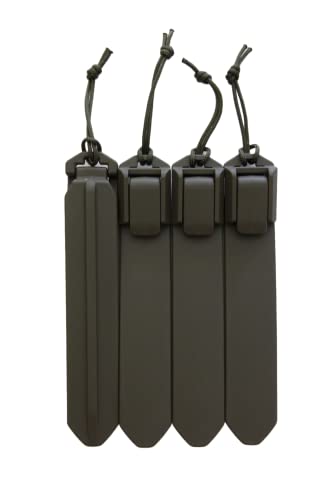 Hanks Surplus MOLLE PALS Pouch Accessory Adapter Clip Speed Sticks (4 Pack)(OD, 5