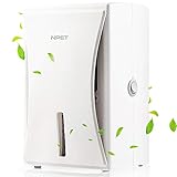 NPET Electric Mini Dehumidifier for 150-200 sq.ft, Portable and Compact Home Dehumidifiers 600ml/20oz Capacity, DM800 Quiet Auto Shut-Off Small Dehumidifier for Bathroom, Closet, RV, Basement, Bedroom
